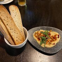 Hummus and ciabatta  at The Red Lion in Oxford
