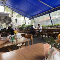 Outside cover for rainy days  at Amir Restaurante in Rio De Janeiro