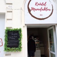 Outside at Knödel Manufaktur in Vienna