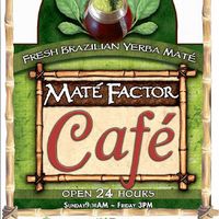 Menu cover at Maté Factor Café in Manitou Springs