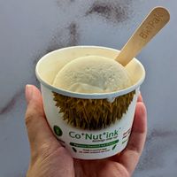Durian Assorted Ice-Cream Cup at Co+Nut+ink - Siloso Point Station in Central Singapore