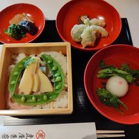 Seasonal lunch meal at Toraya Akasaka Tea Room in Tokyo