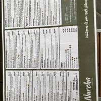 All vegan menu  at Nurcha Kawana in Birtinya