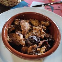 Heura con ciruelas y piñones at Can Baumes in Tavertet