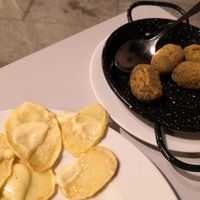 Croquetas de espinacas e patacas at El Corral in Ourense