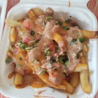 Loaded papas at Side Chicks in San Antonio