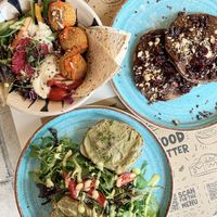 Falafel Bowl, Sweet Pancakes and Avocado Toast  at Rubik's in Thessaloniki