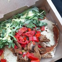 Vegan salty pancakes at Rubik's in Thessaloniki