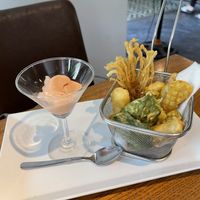 Tempura veg   at An Nhien Garden in Hue