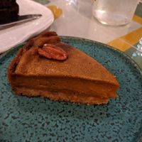 Pecan pumpkin pie at Alkalime in Abu Dhabi