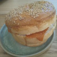 Vegan salmon bagel at Land & Monkeys - Amsterdam in Paris