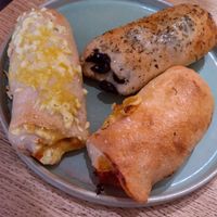 Various rolls- olive, cheese, sun-dried tomato and courgette at Land & Monkeys - Amsterdam in Paris