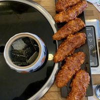 Vegan Sweet Chilli Vegan Fried Chicken & Seaweed Crisps at Kogi Korean Cuisine in Brighton