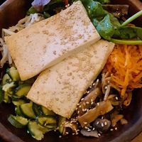 Mixed vegetables, tofu and rice. at Kogi Korean Cuisine in Brighton