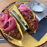 Seitan tacos  at Old Square in Cagliari