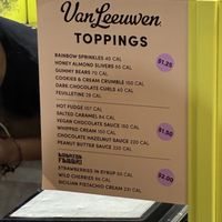 Toppings (not all vegan)  at Van Leeuwen Artisan Ice Cream in East Rutherford
