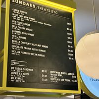 Menu  at Van Leeuwen Artisan Ice Cream in East Rutherford