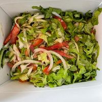 The salad at Falafel House in Tirana