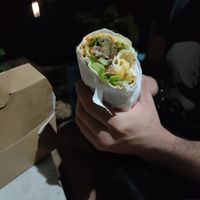 Large pita falafel at Falafel House in Tirana