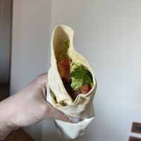 Standard size wrap  at Falafel House in Tirana