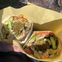   at Falafel House in Tirana