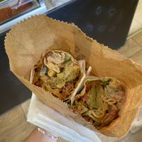   at Falafel House in Tirana