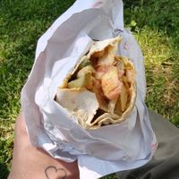 Large Falafel Wrap which added an extra falafel and a couple of chips at Falafel House in Tirana