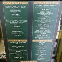 Menu as of 4/2026  at Falafel House in Tirana