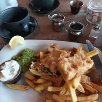 Tofish and chips at Perch on Lancing Beach in Lancing