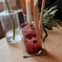 Cherry Lemonade at Gemello Vegan Pizza in Berlin