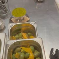 Olives & sweets making in the progress  at Gemello Vegan Pizza in Berlin