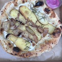 Potato and cream pizza (19€)  at Gemello Vegan Pizza in Berlin
