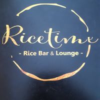 Ricetime-Logo on the menu at Ricetime in Celle