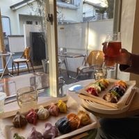 Gyoza set with Jazz Berry Beer 🍺   at Vegan Gyoza Yu Cafe in Tokyo