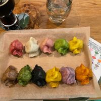 Tasting plate of 11  at Vegan Gyoza Yu Cafe in Tokyo