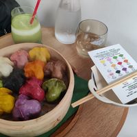 I chose steamed but you can choose fried as well at Vegan Gyoza Yu Cafe in Tokyo