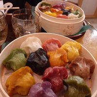 Steamed gyoza at Vegan Gyoza Yu Cafe in Tokyo