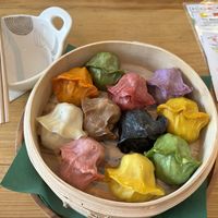 steamed gyozas  at Vegan Gyoza Yu Cafe in Tokyo