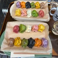 mixed gyoza set  at Vegan Gyoza Yu Cafe in Tokyo