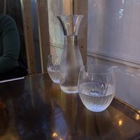 Free water  at Vegan Gyoza Yu Cafe in Tokyo