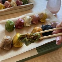 Panfried gyoza set  at Vegan Gyoza Yu Cafe in Tokyo