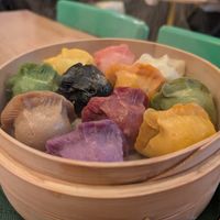 11 colourful gyoza. at Vegan Gyoza Yu Cafe in Tokyo