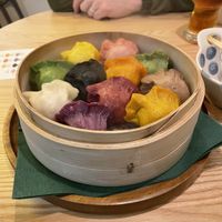 Steamed set  at Vegan Gyoza Yu Cafe in Tokyo