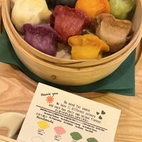 colorful and delicious 🤤   at Vegan Gyoza Yu Cafe in Tokyo