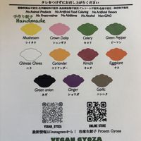The menu!   at Vegan Gyoza Yu Cafe in Tokyo