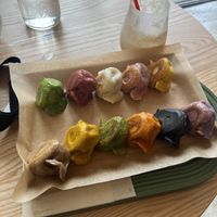 11 piece selection, pan fried  at Vegan Gyoza Yu Cafe in Tokyo
