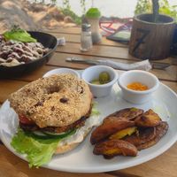 Veggie Burger at El Pital in Ometepe
