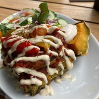 Sunday brunch lasagne  at El Pital in Ometepe