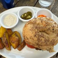 Delicious veggie burger!  at El Pital in Ometepe