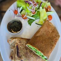 Spinach & cheese crepes at El Pital in Ometepe